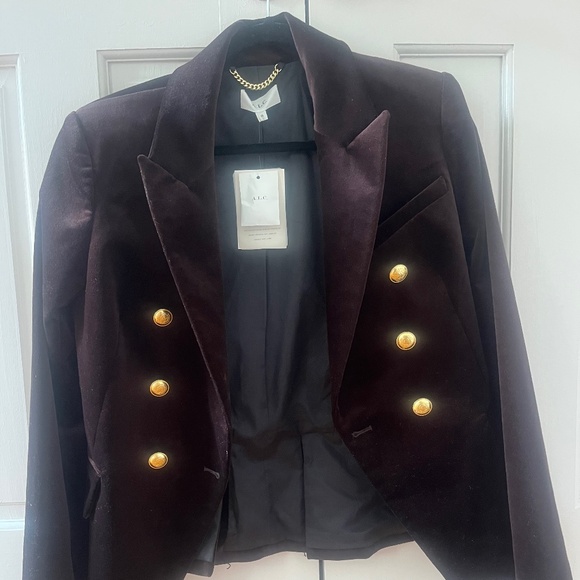 NWT Velvet chocolate brown ALC tailored blazer - Picture 2 of 4